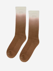 Degrade-Socken mit gesticktem Logo in Weiß und Braun